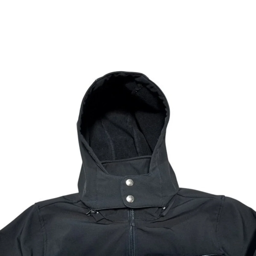 Urban Republic Mens Black Hooded Softshell Jacket Size‎ L